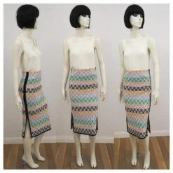 Robe Midi à Rayures Multicolores Maison Scotch Taille 1 -ModeChic Magasin 572622 4
