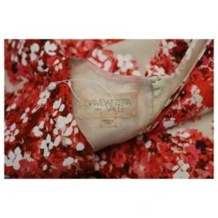 Giambattista Valli Mini Robe Sans Manches à Fleurs En Coton Rouge -ModeChic Magasin 578404 7