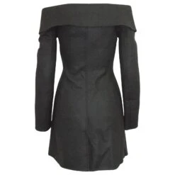Robe Dior Off-the-Shoulder Jacket En Laine Noire -ModeChic Magasin 578612 3