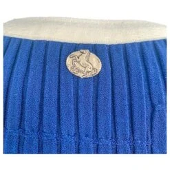 Mini Robe Chanel En Stretch Bleu électrique Avec Bordure Blanche -ModeChic Magasin 587293 5