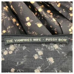 Mini Robe The Vampire's Wife Pussy Bow En Imprimé Fleuri Sur Coton Marron Noir -ModeChic Magasin 587340 5