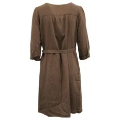 Apc A.P.C. Ceinturée 3/4 Robe à Manches En Coton Marron -ModeChic Magasin 589280 9