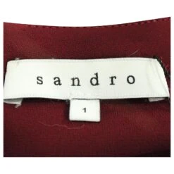 Sandro Paris Robe Peplum Resonance En Polyester Bordeaux Rouge -ModeChic Magasin 592957 4