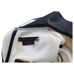 Alice + Olivia Robe Ceinturée à Mancherons Avec Col En Soie Blanche -ModeChic Magasin 596263 3