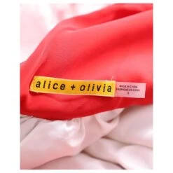 Alice + Olivia Kirie Robe De Cocktail En Soie Rouge -ModeChic Magasin 597186 3