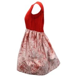 Alice + Olivia Kirie Robe De Cocktail En Soie Rouge -ModeChic Magasin 597186 4