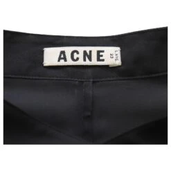 Acne Studios Robe Chemise Fendue Au Dos En Polyester Noir -ModeChic Magasin 614223 7