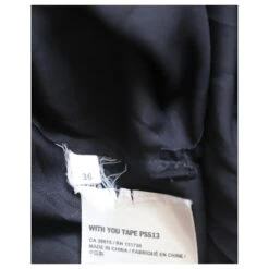 Acne Studios Robe Chemise Fendue Au Dos En Polyester Noir -ModeChic Magasin 614223 8