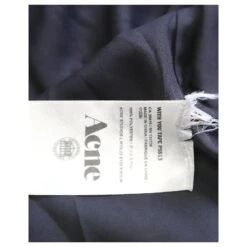 Acne Studios Robe Chemise Fendue Au Dos En Polyester Noir -ModeChic Magasin 614223 9