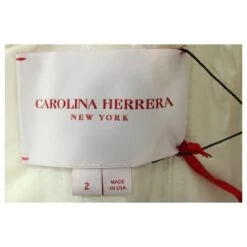 Carolina Herrera Robe à Pois Et Epaule Dénudée En Soie Jaune -ModeChic Magasin 617691 6