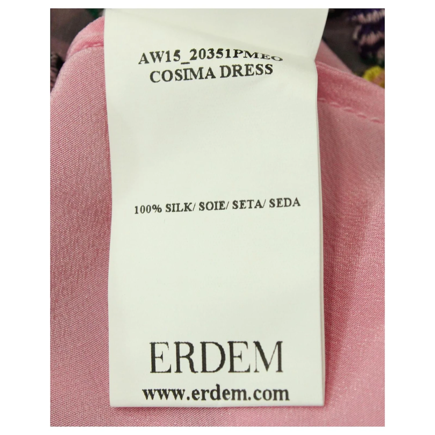 Robe Brodée Erdem Cosima En Soie Rose 6 Robe Brodée Erdem Cosima En Soie Rose – Image 6