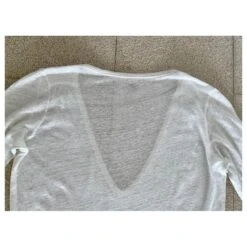 Majestic Tunique Ou Robe T-Shirt Droite 100% Lin écru T.2 Crème -ModeChic Magasin 625975 7