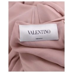 Robe De Cocktail Froncée Valentino En Soie Rose Pastel -ModeChic Magasin 630212 4