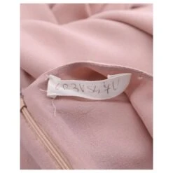 Robe De Cocktail Froncée Valentino En Soie Rose Pastel -ModeChic Magasin 630212 5