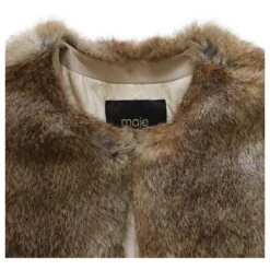 Robe Manteau Longue Maje En Fourrure De Lapin Marron -ModeChic Magasin 630906 6