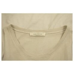 Pierre Balmain Logo Gris Coton Sans Manches Débardeur Long Top Ou Mini Robe Sz XS Gris Anthracite -ModeChic Magasin 631308 5