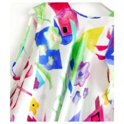 Balenciaga X Demna Gvasalia Resort'19 Robe Superposée En Soie Multicolore -ModeChic Magasin 634425 9