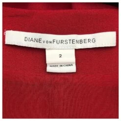 Diane Von Furstenberg Robe Portefeuille DVF En Soie Rouge -ModeChic Magasin 639118 4