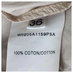 Robe Lanvin En Coton Beige Avec Ceinture Noire Blanc Écru -ModeChic Magasin 639127 5