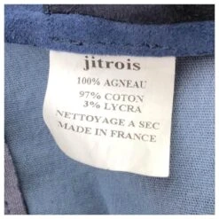 Robe Jitrois En Daim Stretch Avec Patchwork Bleu Et Noir -ModeChic Magasin 639286 4