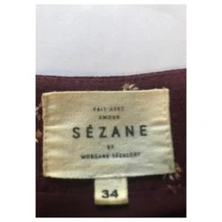 Robe Fleurie Manches 3/4 Sézane Bordeaux -ModeChic Magasin 649159 6