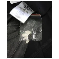 Ganni Robe Mi-longue à Volants The Kate En Viscose Imprimée Noire -ModeChic Magasin 655862 9