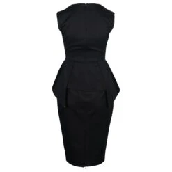 Robe Peplum Sportmax En Coton Noir -ModeChic Magasin 659101 3