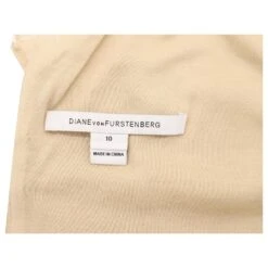 Diane Von Furstenberg Robe En Dentelle Zarita à Manches Longues En Rayonne Beige -ModeChic Magasin 662135 4