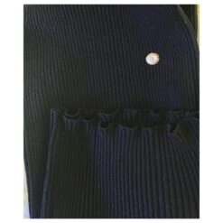 Robe En Laine Côtelée Noire Chanel -ModeChic Magasin 662976 3