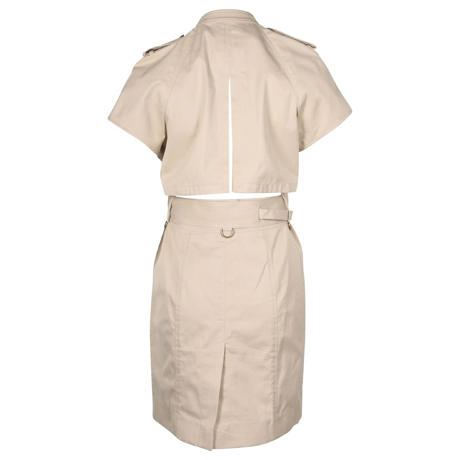 Céline Robe Celine Trench Manches Courtes En Coton Beige 3 Céline Robe Celine Trench Manches Courtes En Coton Beige – Image 3