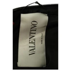 Valentino Robe à Col Fleuri En Laine Noire -ModeChic Magasin 669541 4