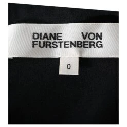 Diane Von Furstenberg Robe Portefeuille à Manches Longues En Velours De Rayonne Noir -ModeChic Magasin 671533 4