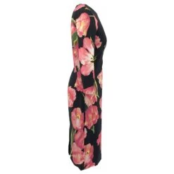 Robe Dolce & Gabbana En Imprimé Tulipe Rose Sur Fond Noir 7 Robe Dolce & Gabbana En Imprimé Tulipe Rose Sur Fond Noir -ModeChic Magasin 673089 3