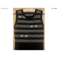 Robe Chanel Imprimé Chaînes Noir -ModeChic Magasin 677780 4