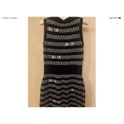 Robe Chanel Imprimé Chaînes Noir -ModeChic Magasin 677780 6