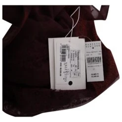 Valentino Robe Mi-longue En Dentelle En Nylon Bordeaux -ModeChic Magasin 686512 5