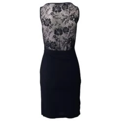 Love Moschino - Robe Courte Sans Manches En Dentelle Au Dos En Viscose Noire -ModeChic Magasin 687511 3