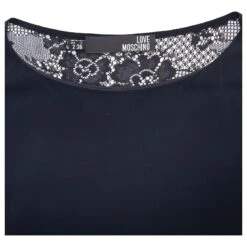 Love Moschino - Robe Courte Sans Manches En Dentelle Au Dos En Viscose Noire -ModeChic Magasin 687511 7