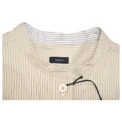 Joseph Barker Robe Chemise Mi-longue à Fines Rayures En Coton Beige -ModeChic Magasin 690832 5