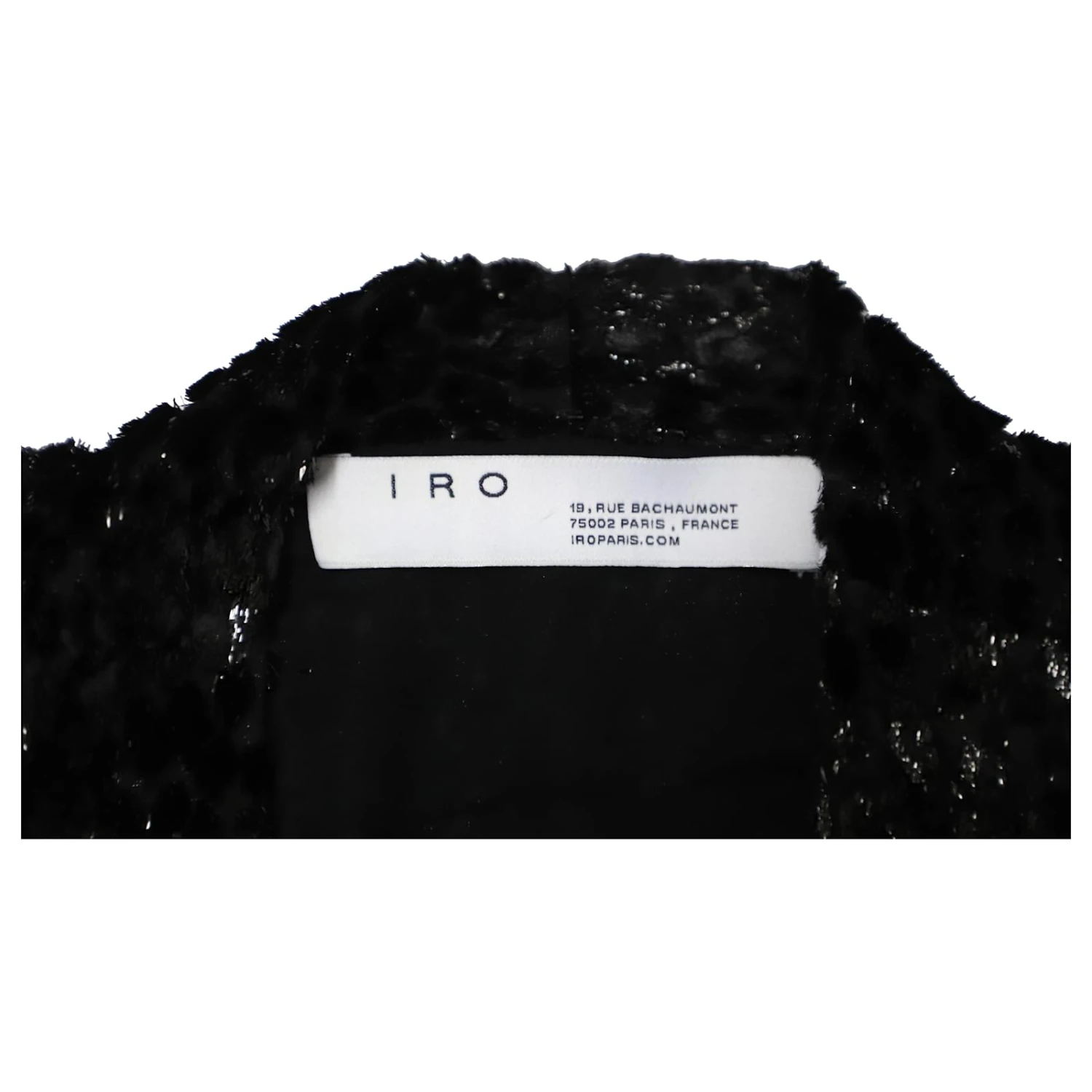 IRO Xonina Robe Mi-Longue Effet Portefeuille En Velours Dévoré Métallisé En Viscose Noire 7 IRO Xonina Robe Mi-Longue Effet Portefeuille En Velours Dévoré Métallisé En Viscose Noire – Image 7