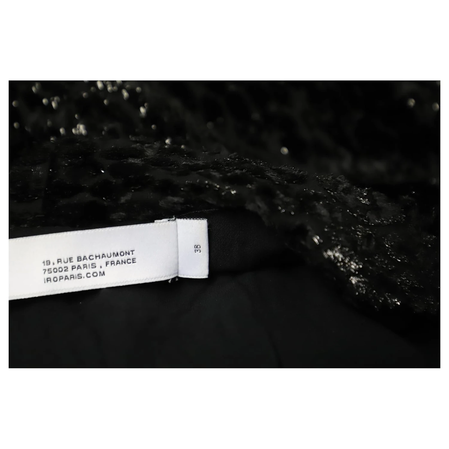 IRO Xonina Robe Mi-Longue Effet Portefeuille En Velours Dévoré Métallisé En Viscose Noire 8 IRO Xonina Robe Mi-Longue Effet Portefeuille En Velours Dévoré Métallisé En Viscose Noire – Image 8