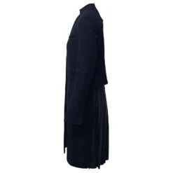 Alexander Wang Manteau Robe Longue à Plis Au Dos En Laine Noire -ModeChic Magasin 696815 2