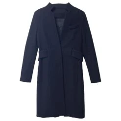 Alexander Wang Manteau Robe Longue à Plis Au Dos En Laine Noire -ModeChic Magasin 696815 4