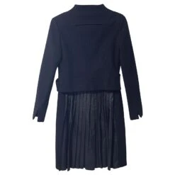 Alexander Wang Manteau Robe Longue à Plis Au Dos En Laine Noire -ModeChic Magasin 696815 5