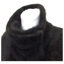 Robe-manteau Roberto Cavalli En Angora Noir à Manches Mi-longues -ModeChic Magasin 698391 3