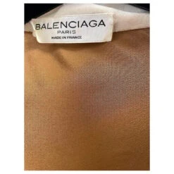Robe Balenciaga Vintage Crème Marron Clair -ModeChic Magasin 705419 5