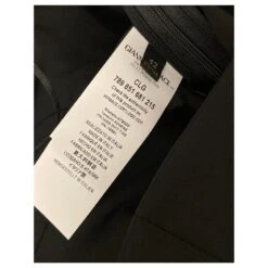 Versace - Robe Wiggle Noire Bordée De Mousseline -ModeChic Magasin 714149 6