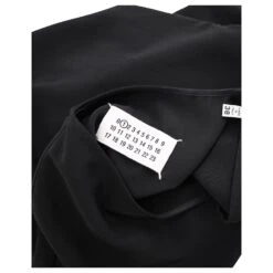 Maison Martin Margiela Maison Margiela Robe Ceinturée à Manches Courtes En Viscose Noire -ModeChic Magasin 714420 3