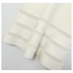 Herve Leger Adriane Robe Bandage Sirène Crème -ModeChic Magasin 719461 3