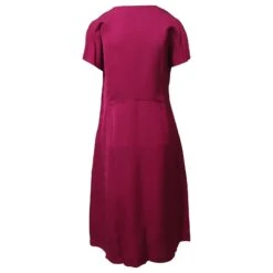 Marni Robe Mi-longue à Panneaux Plissés En Viscose Fuchsia PINk Rose -ModeChic Magasin 729529 3